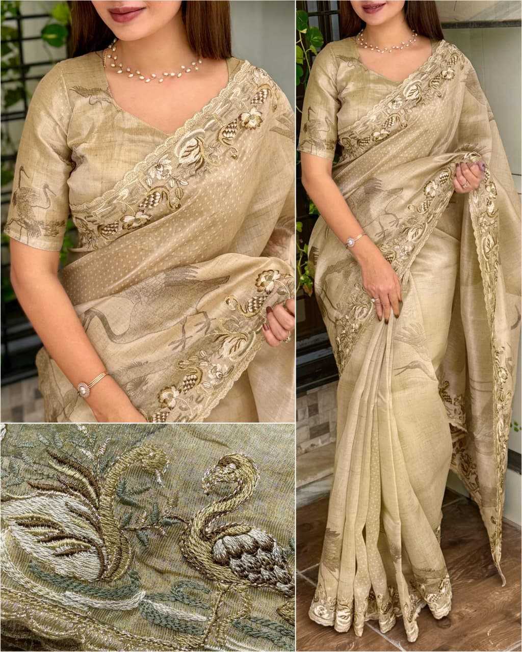 Ynf Organza KESH501 Hansawar Sarees Wholesale Organza Sarees Embroidered Sarees Cutwork Saree Manufacturer- Kapda Export