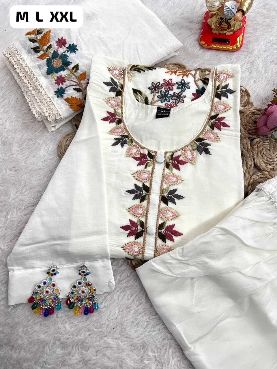 Ynf Premium Roman Silk KESH594 Rashi Kurti Plus Size Collections Wholesale Embroidered Kurtis Silk Kurtis Kurti With Pants Manufacturer- Kapda Export