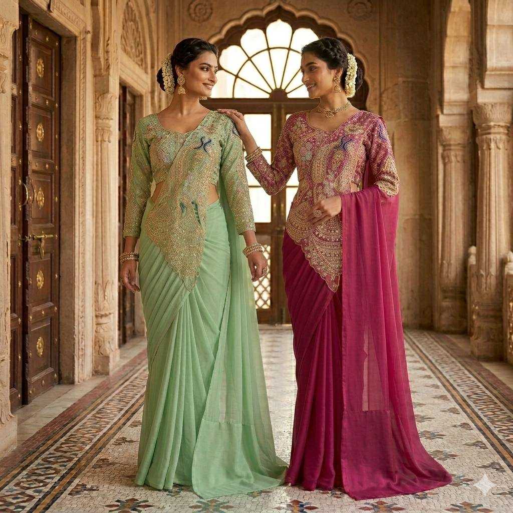 Ynf Rangoli Silk RIN215 1173 Sarees Wholesale Ready To Wear Sarees Sequin Sarees Embroidered Sarees Manufacturer- Kapda Export
