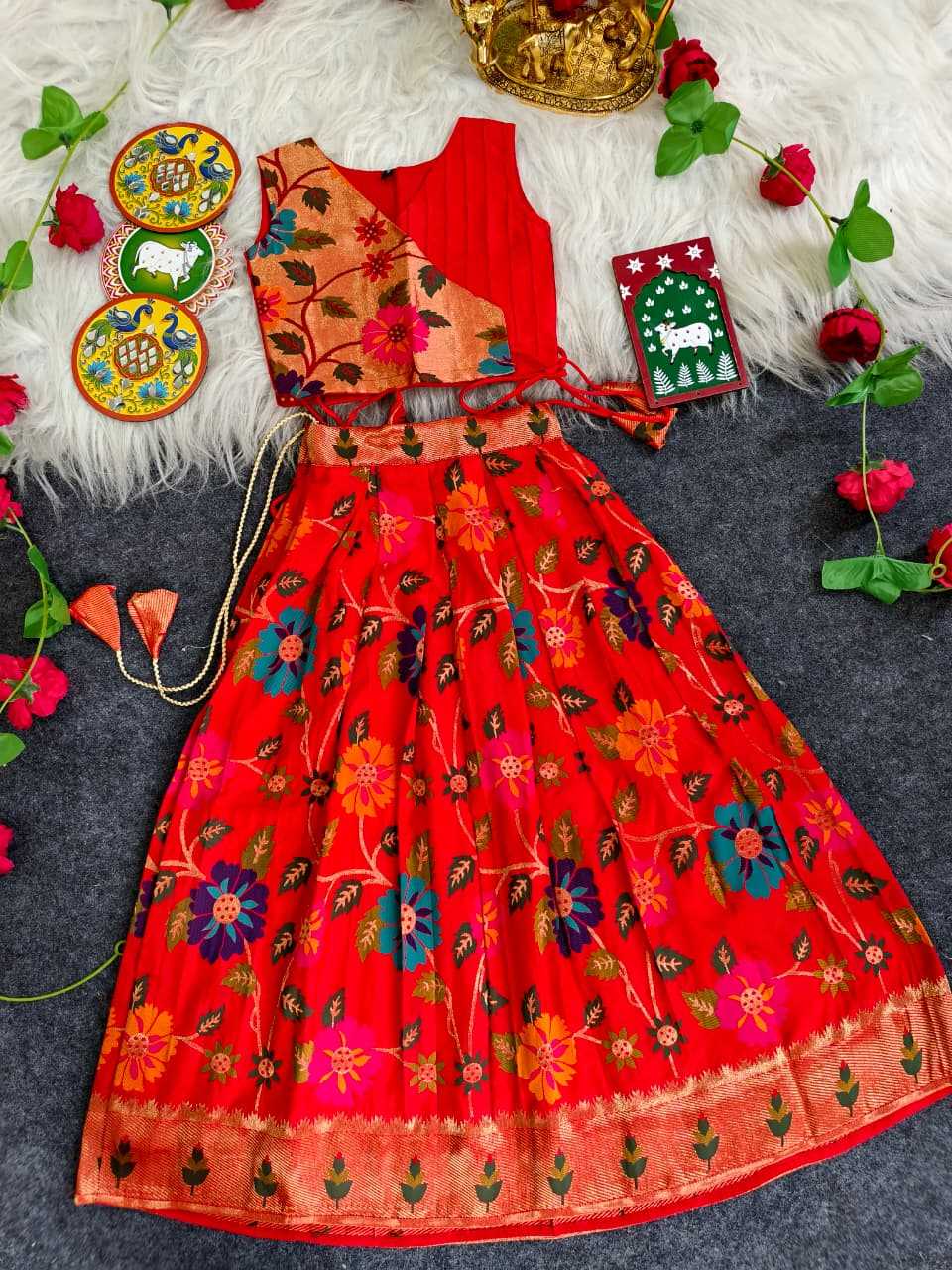 Ynf Silk KESH249 K Radhika Kids Wear Wholesale Kids Lehenga Kids Lehenga Choli Baby Girl Lehenga Manufacturer- Kapda Export