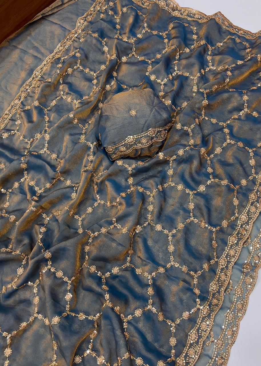 Ynf Silk KESH671 Damini Silk Sarees Wholesale Designer Silk Sarees Fancy Silk Sarees Embroidered Silk Sarees Manufacturer- Kapda Export