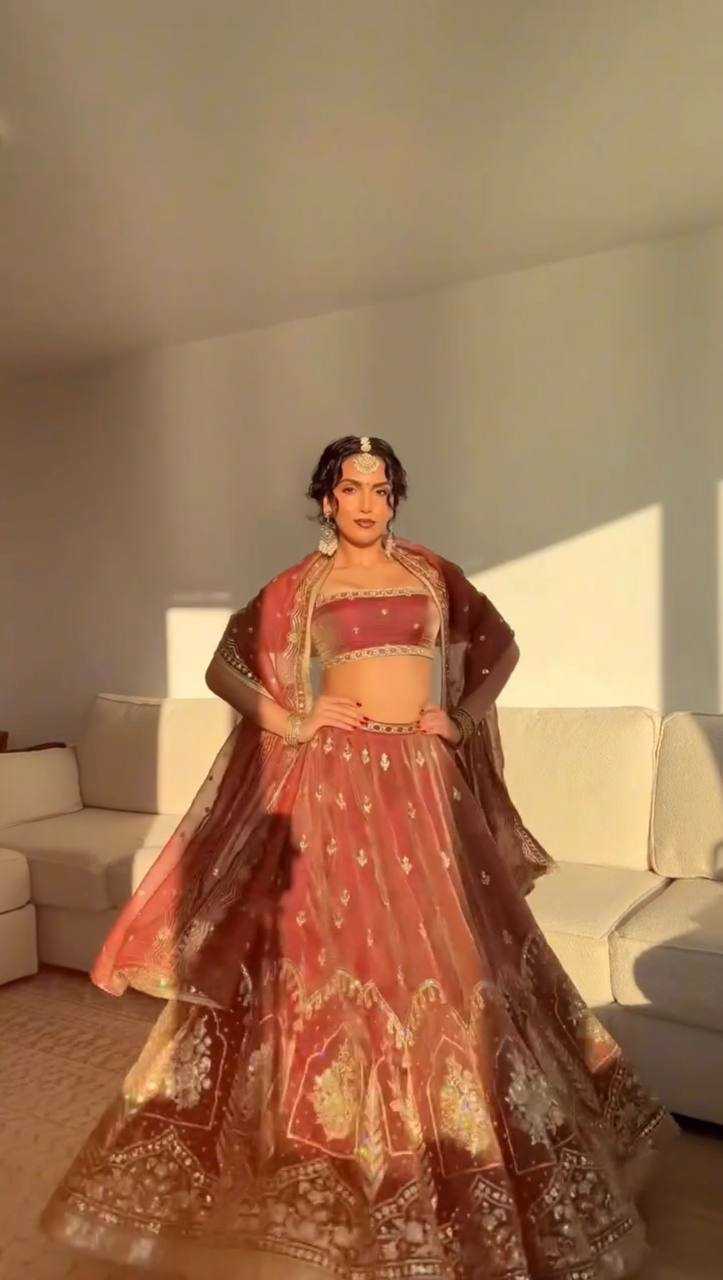 Ynf Soft Kashmiri Silk RIN162 394 Lehengas Wholesale Designer Lehenga Wedding Lehenga Sequins Lehenga Manufacturer- Kapda Export