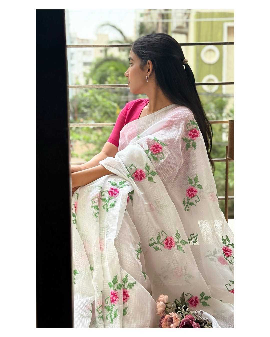 Ynf Soft Kota KESH682 Aabina Sarees Festive Collections Wholesale Designer Sarees White Sarees Onam Collections Manufacturer- Kapda Export