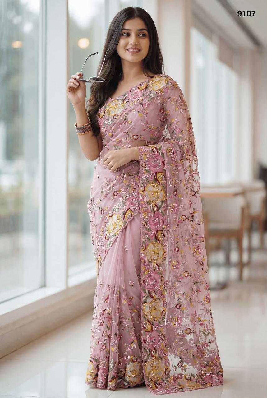 Ynf Soft Net KESH114 9107 Sarees Festive Collections Wholesale Net Sarees Stone Work Saree Sarees With Blouse Manufacturer- Kapda Export