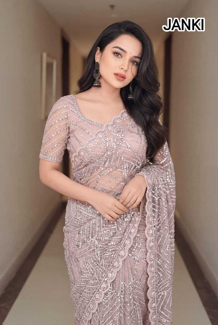Ynf Soft Net KESH114 JANKI Sarees Festive Collections Wholesale Party Wear Sarees Net Sarees Sequins Work Saree Manufacturer- Kapda Export