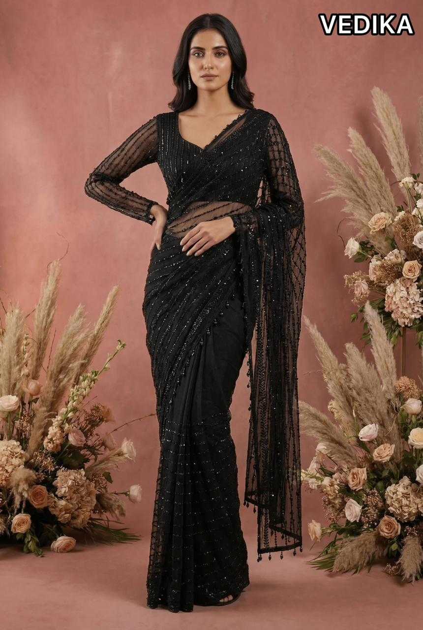 Ynf Soft Net KESH114 VEDIKA Sarees Wholesale Net Sarees Sequin Sarees Embroidered Sarees Manufacturer- Kapda Export