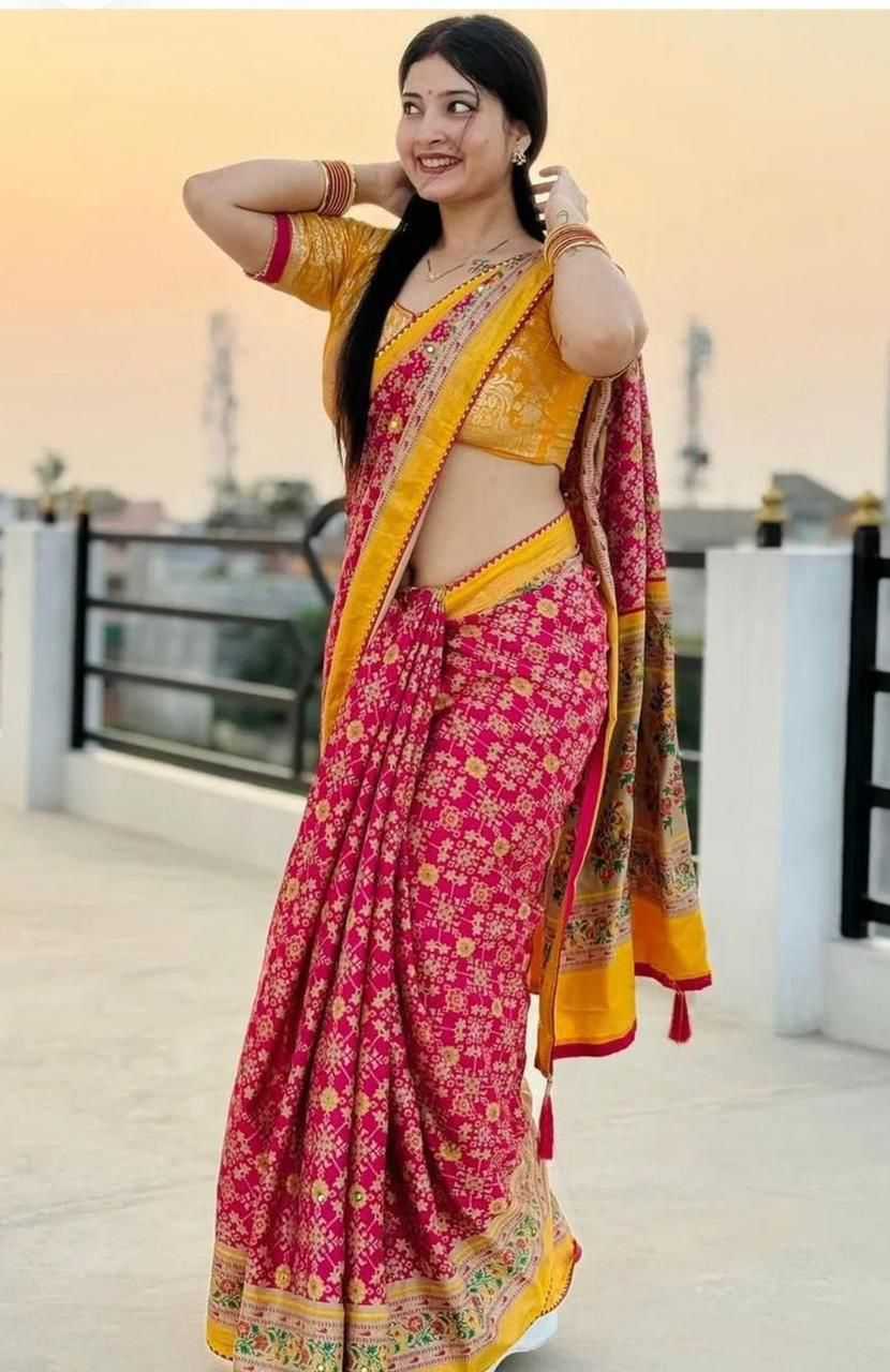 Ynf Soft Silk KESH649 Rihanaah Silk Sarees Wholesale Soft Silk Sarees Printed Silk Saree Designer Silk Sarees Manufacturer- Kapda Export