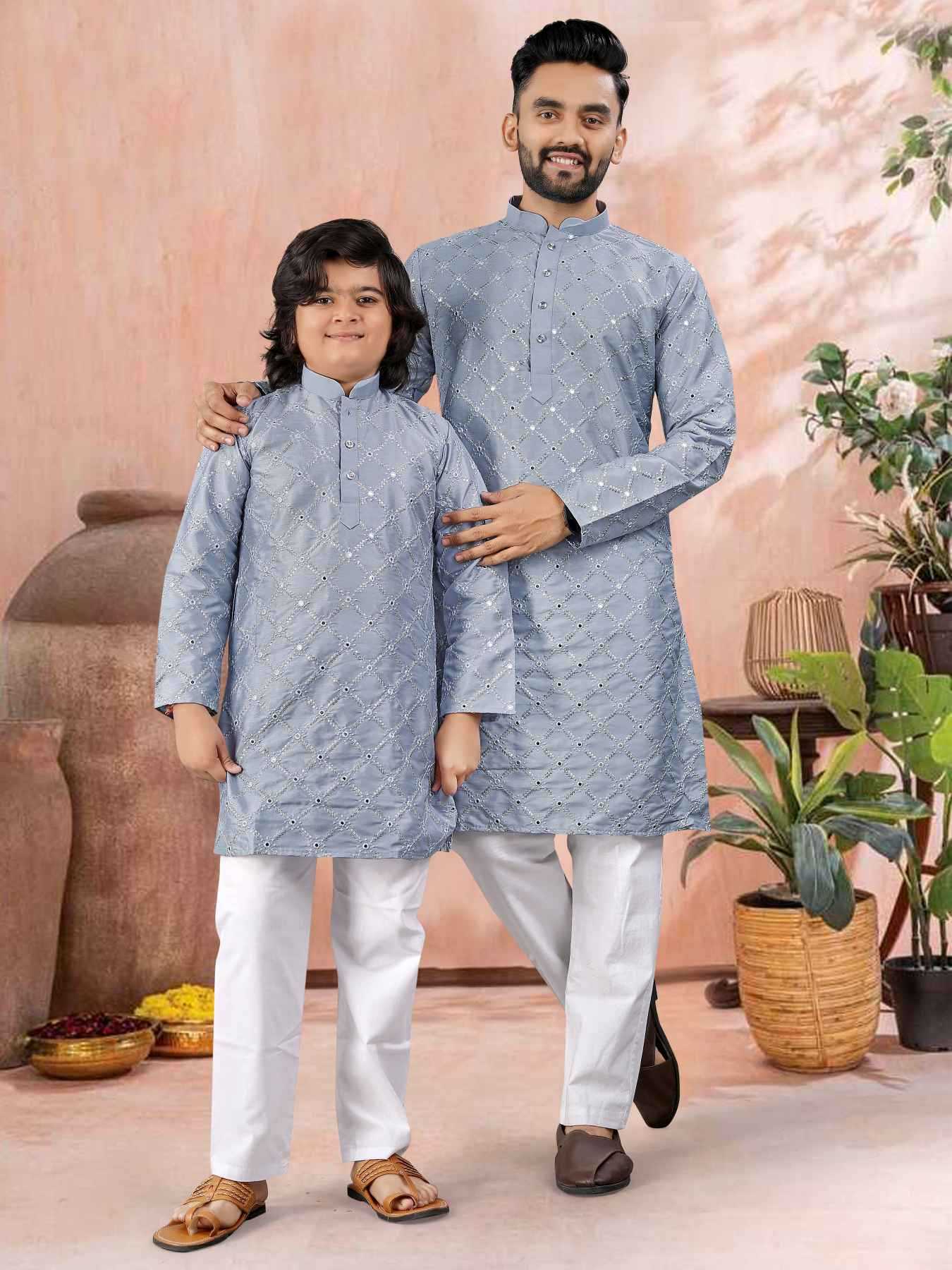 Ynf Soft Silk KESH747 GOLDEN Kids Wear Wholesale Boys Kurta Pyjama Kids Festive Wear Kids Party Wear Ethnic Manufacturer- Kapda Export
