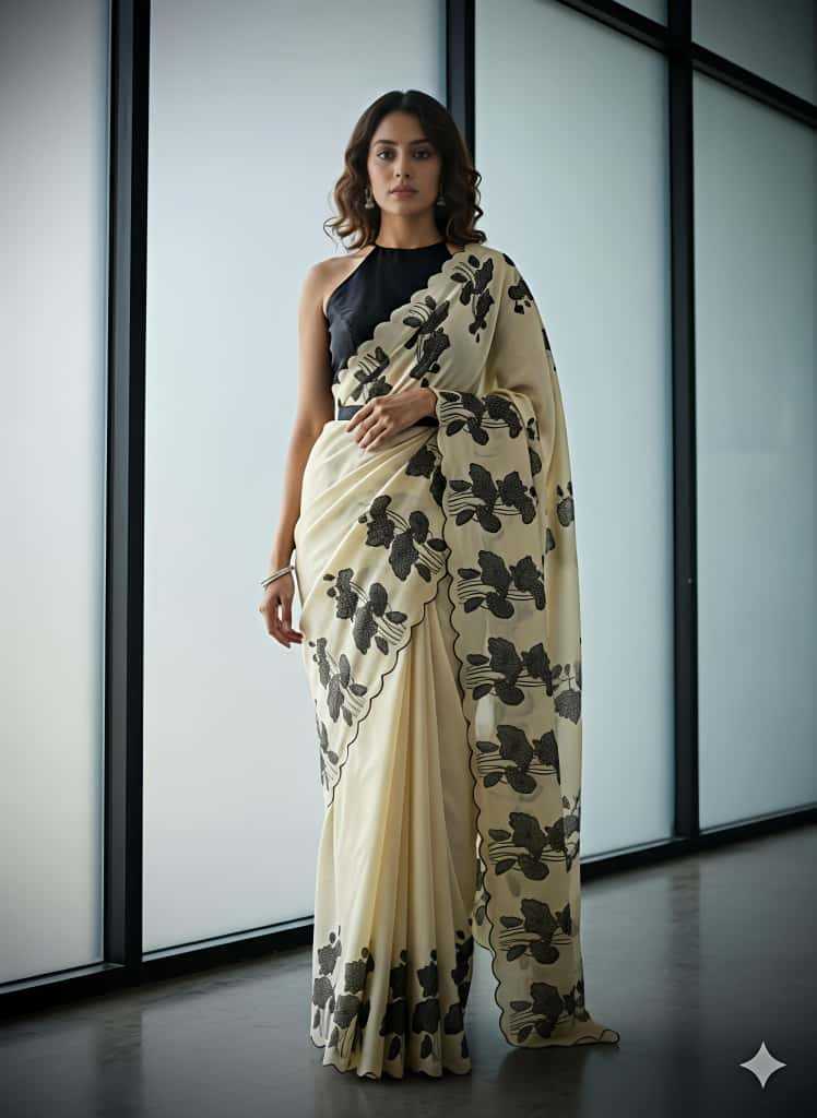 Ynf Tussar Silk KESH673 CHIKOO FLORA Silk Sarees Festive Collections Wholesale Tussar Silk Sarees Handloom Sarees Onam Collections Manufacturer- Kapda Export