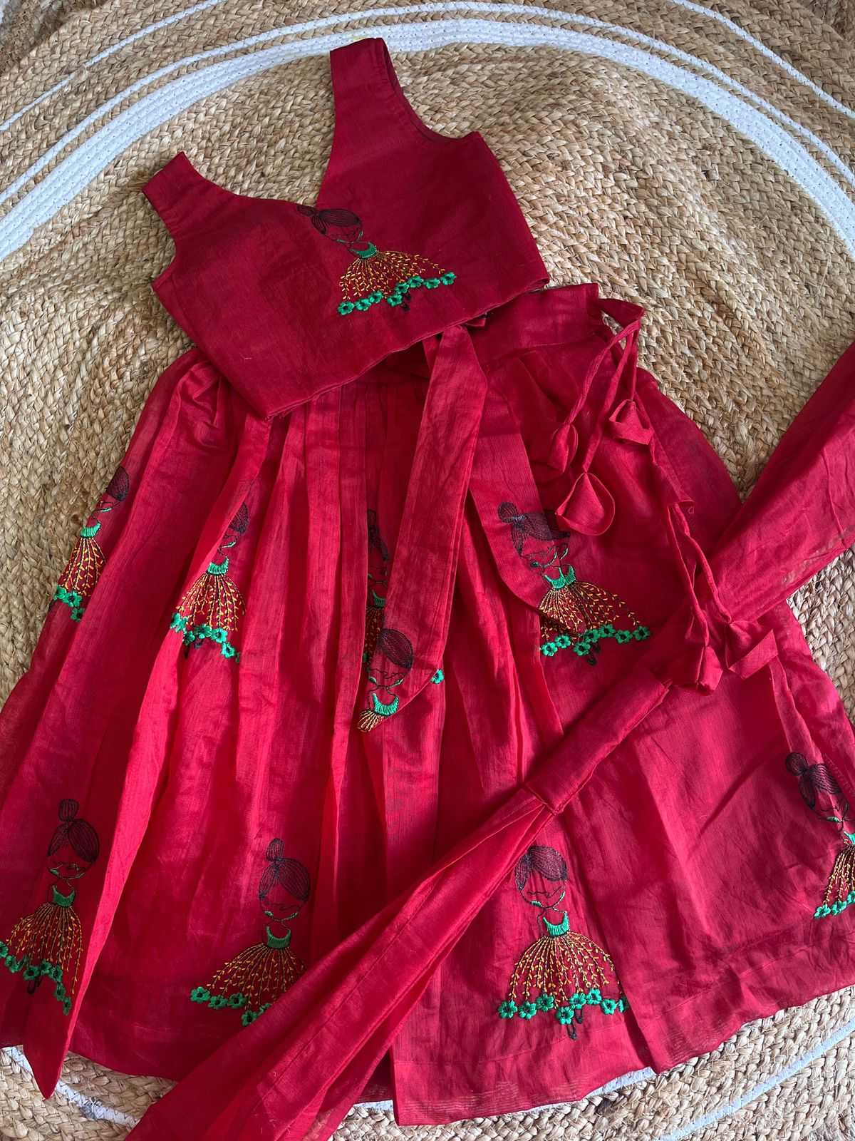Ynf Chanderi Silk RIN235 elegant dupatta Kids Wear Wholesale Kids Lehenga Embroidered Frock Kids Designer Frock Manufacturer- Kapda Export