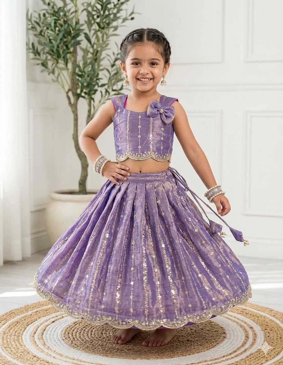 Ynf Heavy Crepe RIN235 Balck bery Kids Wear Wholesale Kids Gown Kids Designer Frock Kids Party Wear Ethnic Manufacturer- Kapda Export