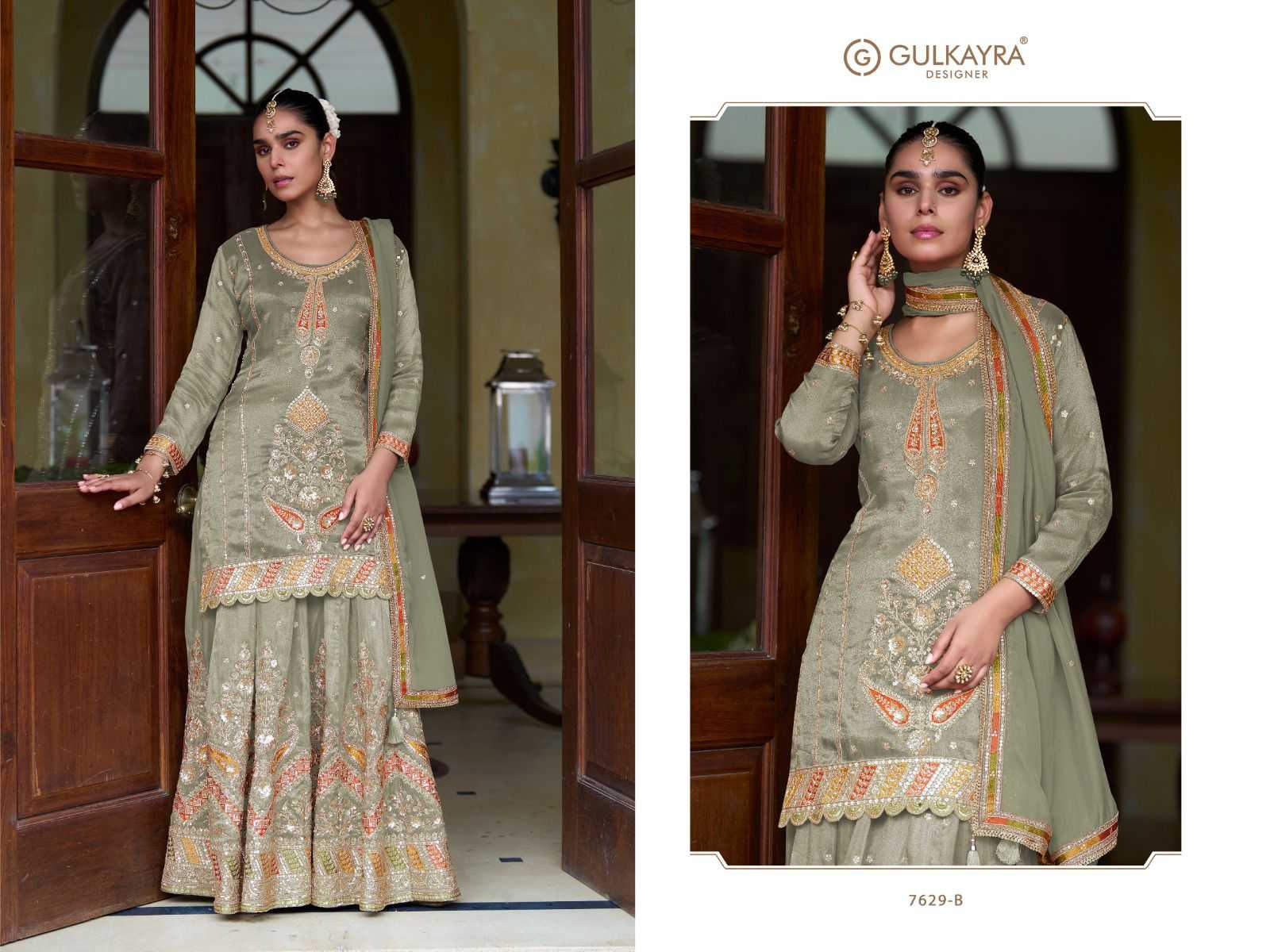 Ynf Shimmer silk KESH530 Gulkayra TAIYBA VOL. 1 & 2 Suits & Dresses Wholesale Embroidery Suits Ladies Silk Suit Handwork Suits Manufacturer- Kapda Export