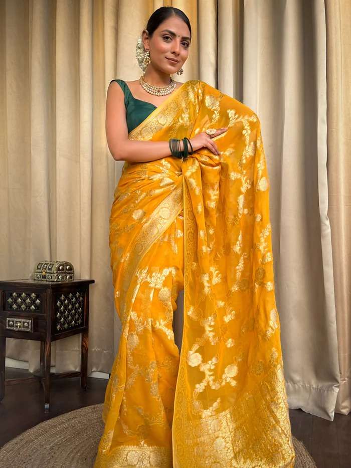 YNF BANARASI SOFT SILK RAS 4096 WHOLESALE SAREES MANUFACTURER