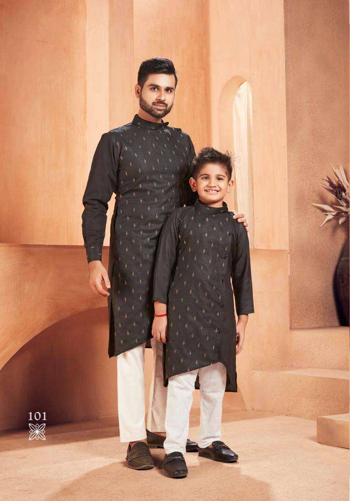 YNF COTTON KSB 106 MENS WEAR WHOLESALE FATHER SON COMBO WEARS MANUFACTURER   