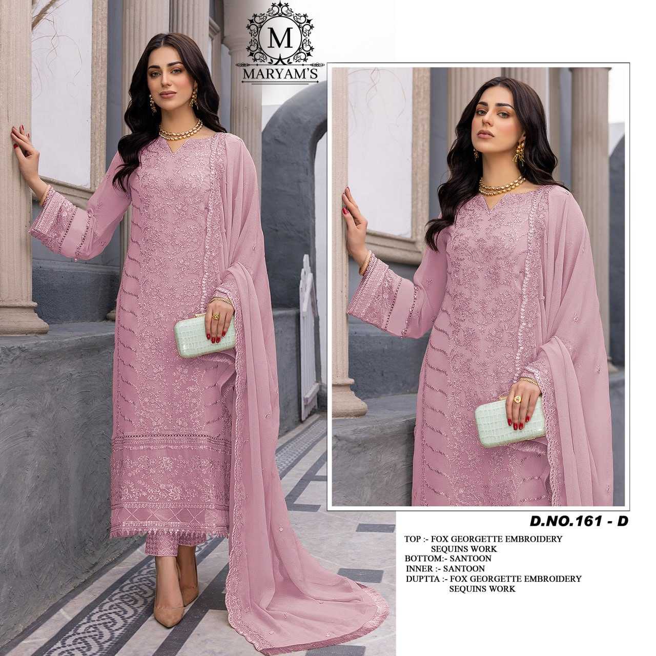 YNF FAUX GEORGETTE KAL 161 SUITS & DRESSES WHOLESALE UNSTITCHED SUITS EMANUFACTURER