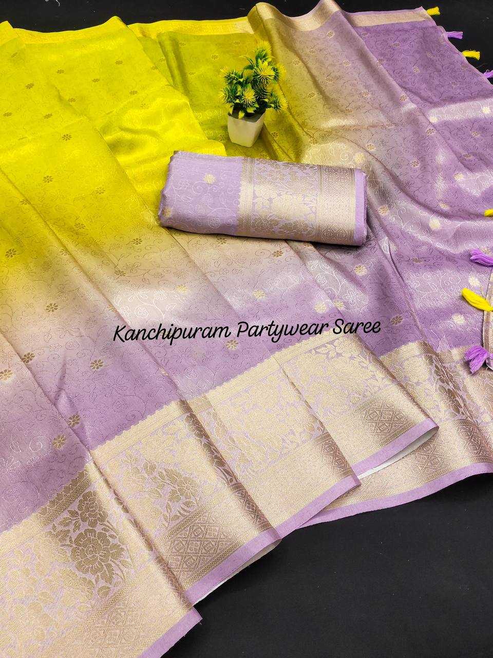 YNF KANJIVARAM SILK RIE 09 SAREES WHOLESALE PARTY WEAR FANCY OMBRE SAREES MANUFACTURER