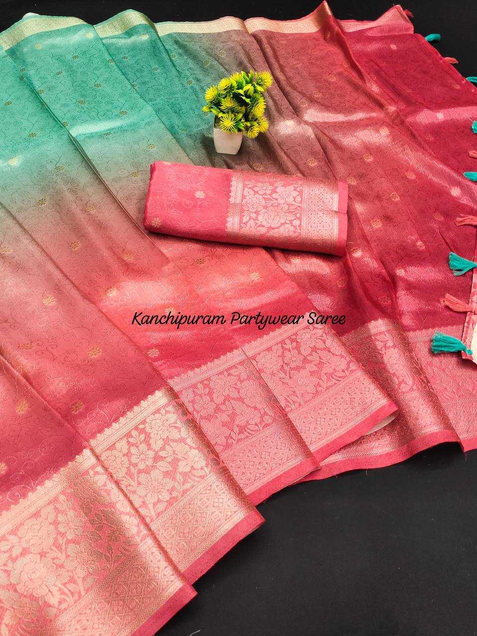 YNF KANJIVARAM SILK RIE 09 SAREES WHOLESALE PARTY WEAR FANCY OMBRE SAREES MANUFACTURER