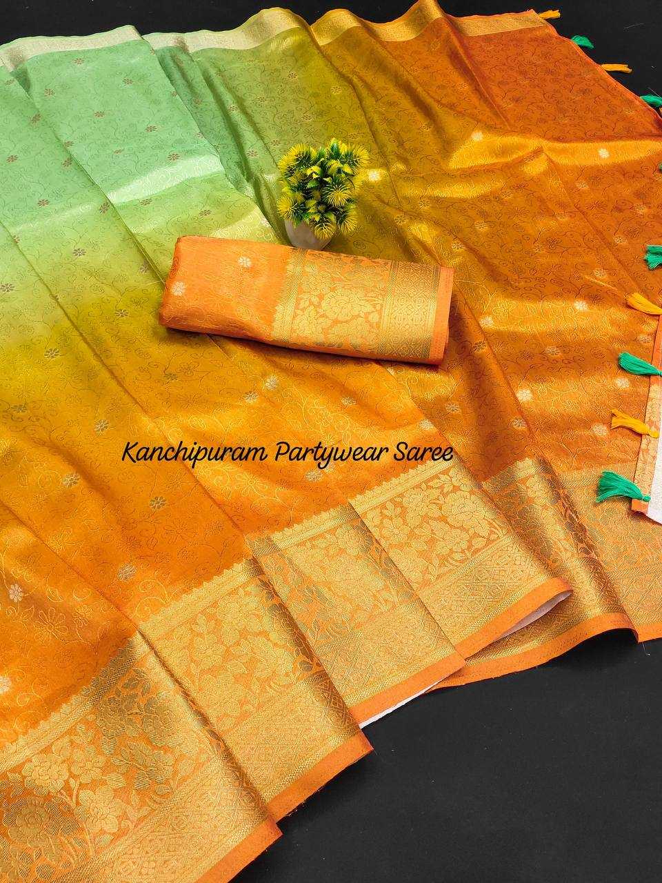 YNF KANJIVARAM SILK RIE 09 SAREES WHOLESALE PARTY WEAR FANCY OMBRE SAREES MANUFACTURER