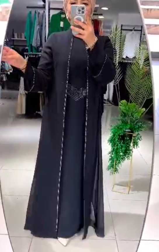 YNF CHIFFON JHC 03 ISLAMIC CLOTHING WHOLESALE ABAYA MANUFACTURER