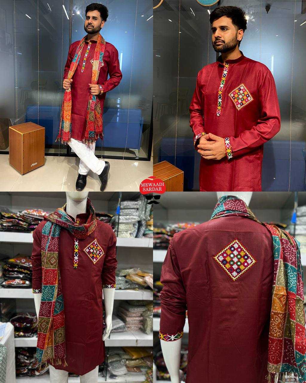 YNF COTTON INL 05 MENS WEAR WHOLESALE EMBROIDERED KURTA PAYJAMA MANUFACTURER