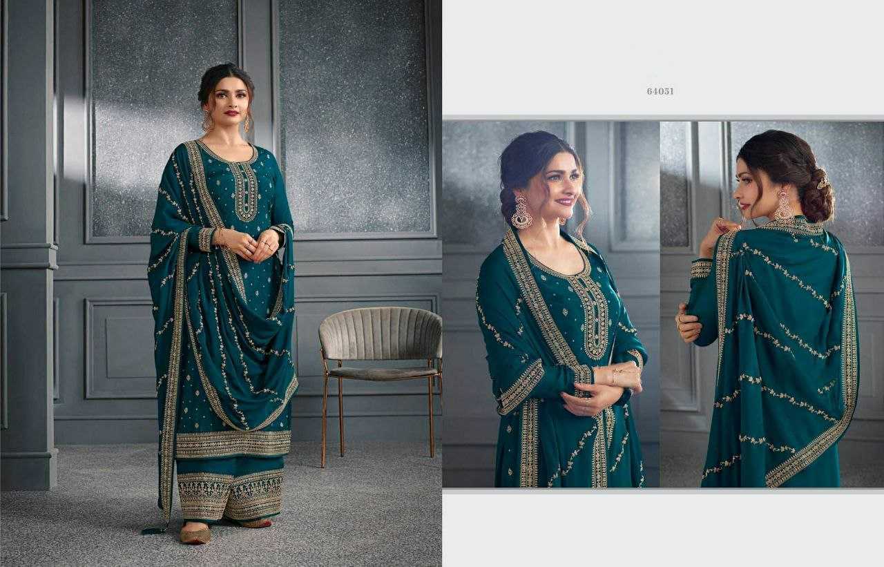 YNF DOLA SILK KSB 64058 SUITS & DRESSES WHOLESALE EMBROIDERY SEMI STICHED SHARARA SALWAR SUITS MANUFACTURER