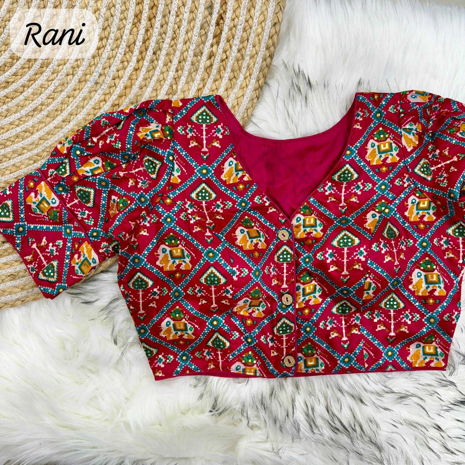 YNF PURE COTTON RRK 02 READYMADE BLOUSE WHOLESALE V-NECK PRINTED COTTON BLOUSE MANUFACTURER