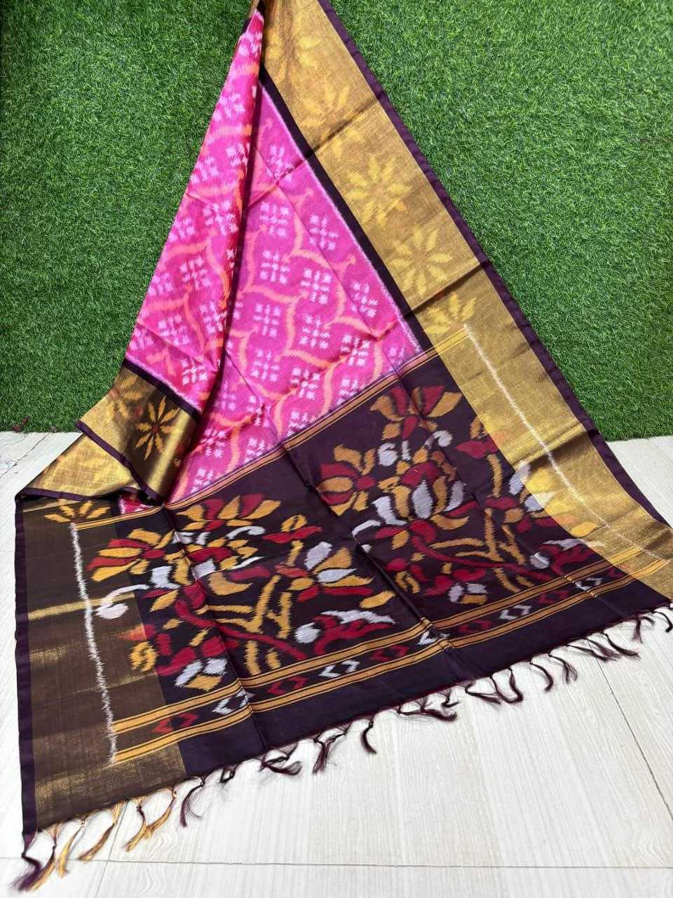 YNF SILK COTTON RRI 08 SAREES WHOLESALE PRINTED COTTON LINEN IKKAT SAREES MANUFACTURER