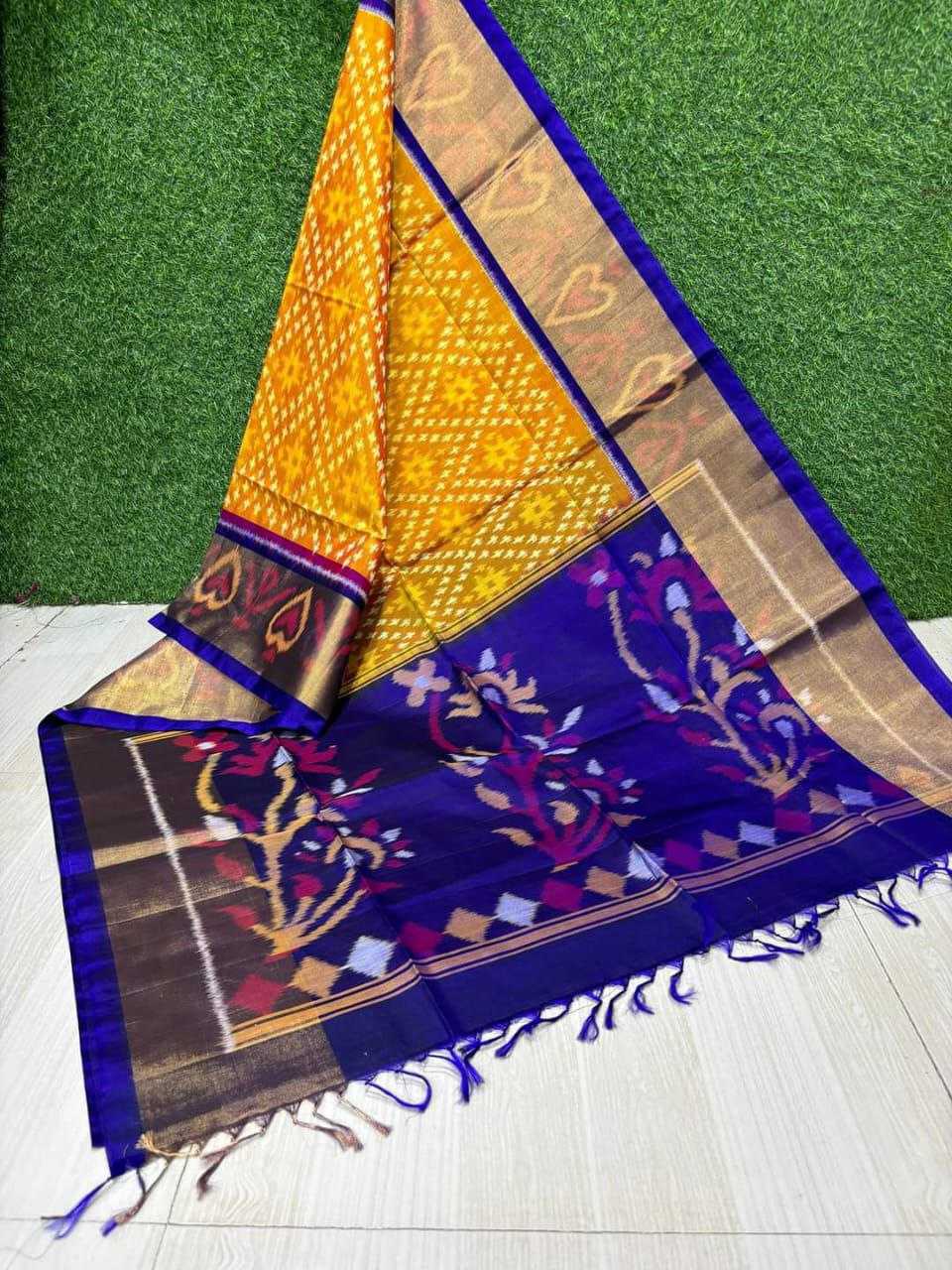 YNF SILK COTTON RRI 08 SAREES WHOLESALE PRINTED COTTON LINEN IKKAT SAREES MANUFACTURER