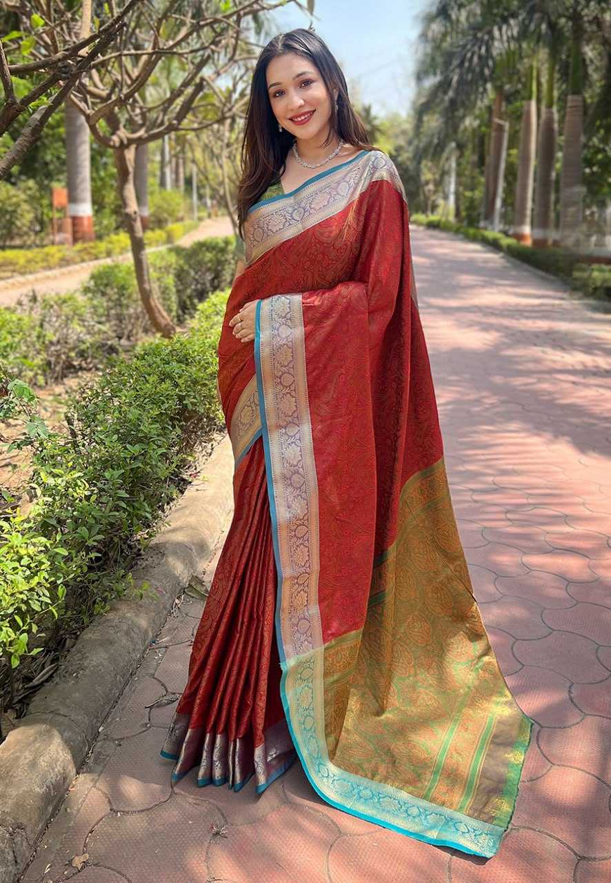 YNF SOFT KASHMIRI SILK REW KASHMIRI 2 SAREES WHOLESALE KASHMIRI ZARI BORDER SAREES MANUFACTURER