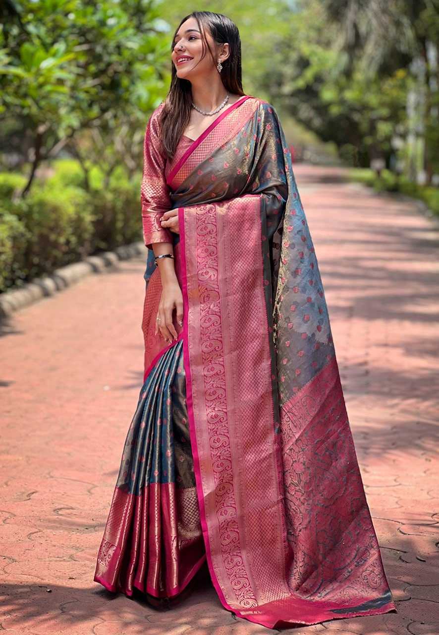 YNF TISSUE SILK REW MEXICAN 101 SILK SAREES WHOLESALE KANJEEVARAM SOUTH INDIAN TRADITIONAL SAREES MANUFACTURER