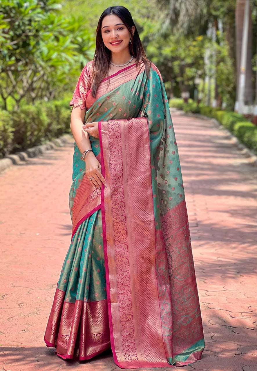 YNF TISSUE SILK REW MEXICAN 101 SILK SAREES WHOLESALE KANJEEVARAM SOUTH INDIAN TRADITIONAL SAREES MANUFACTURER