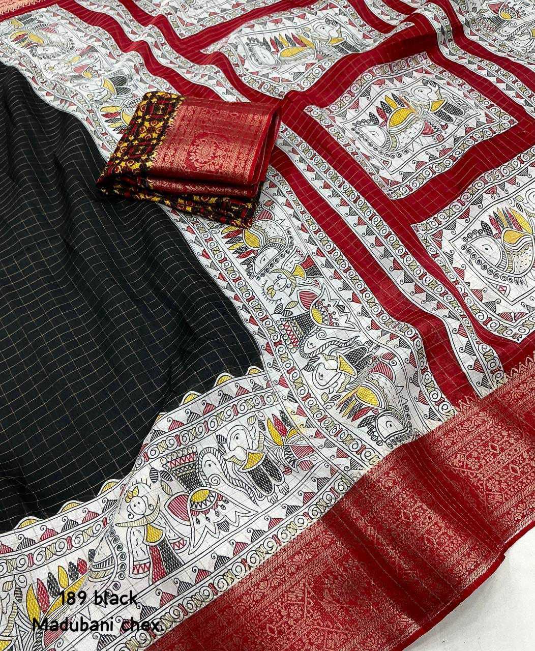 YNF COTON KESH118 189 SAREES WHOLESALE PRINTED COTTON LINEN MADHUBANI ZARI BORDER SAREES MANUFACTURER