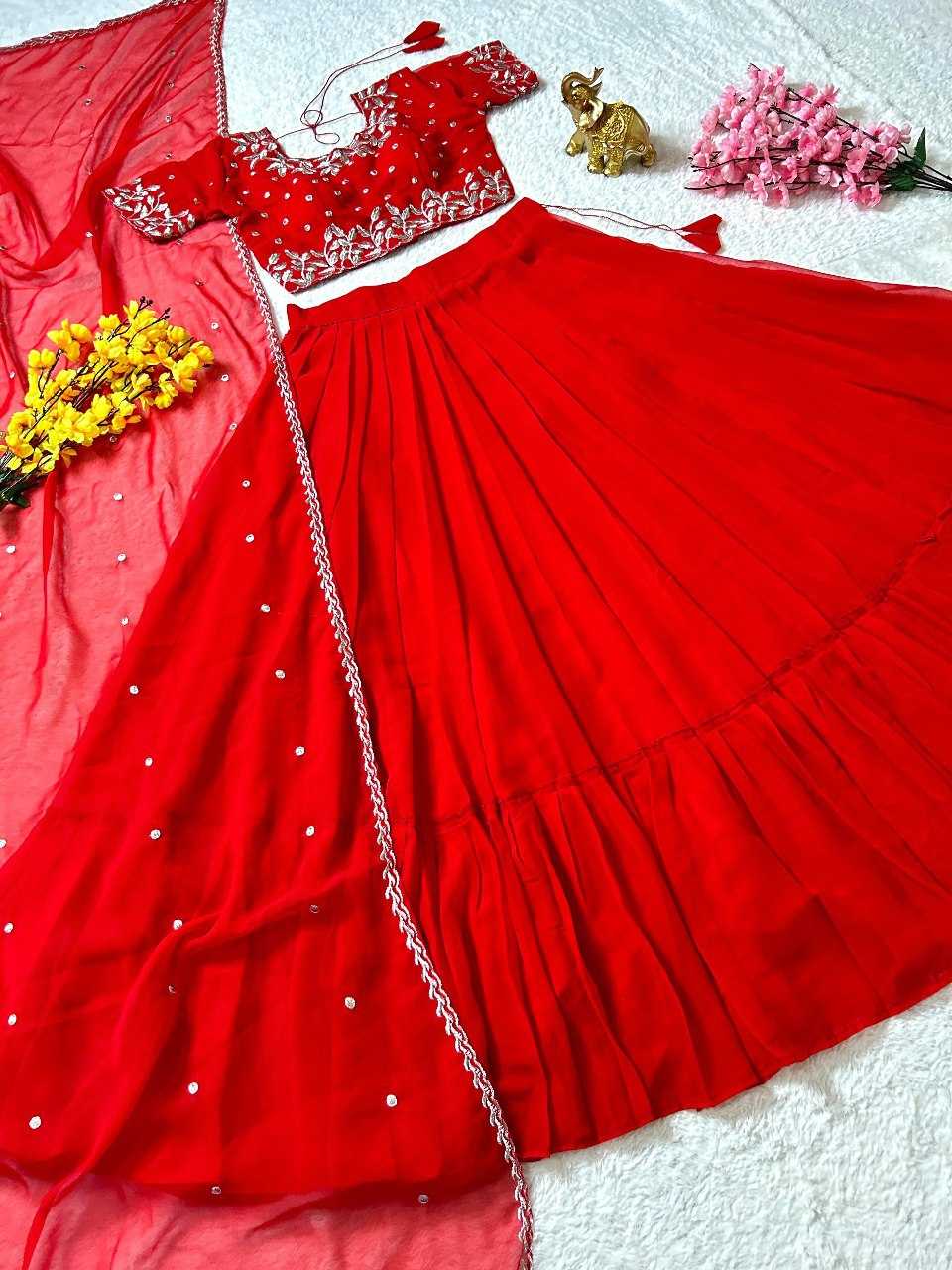 YNF GEORGETTE  KESH108 5578 LEHENGAS WHOLESALE EMBROIDERED FANCY TRADITIONAL LEHENGAS MANUFACTURER