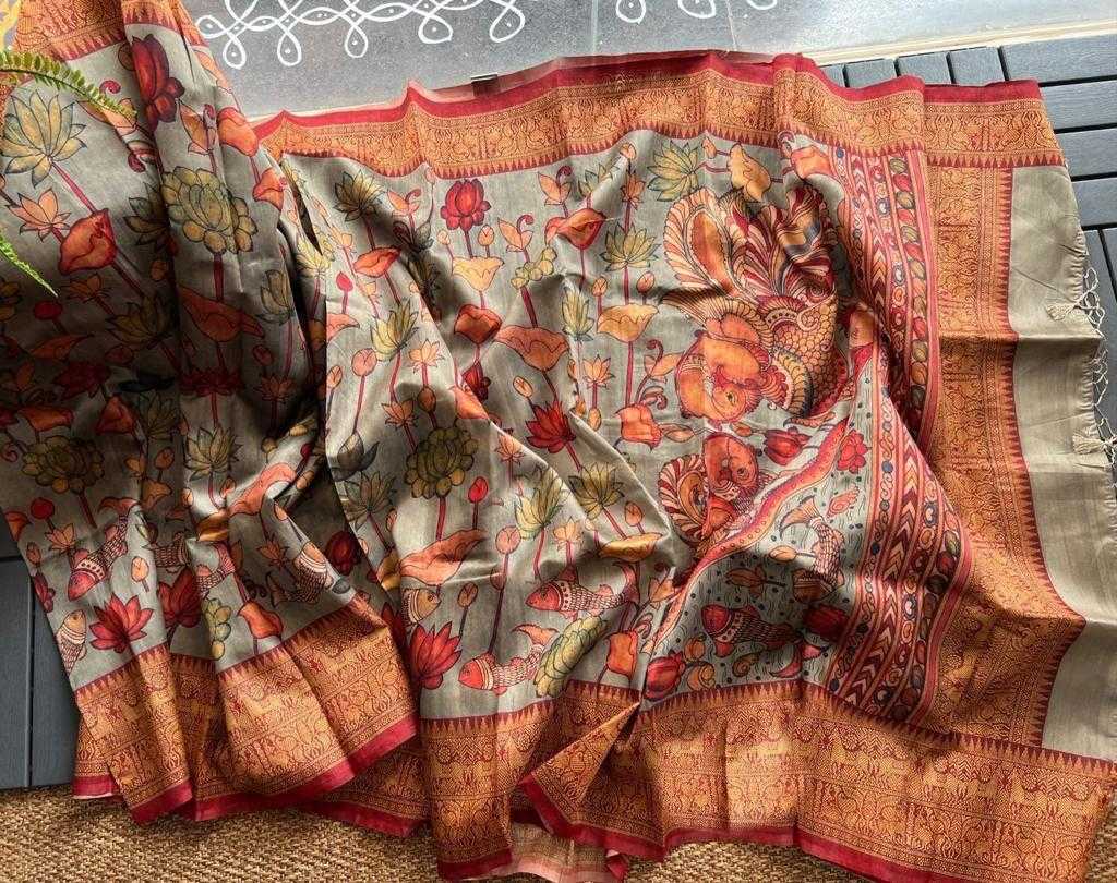 YNF LINEN KESH101 ANT122 SAREES WHOLESALE PRINTED LADIES KALAMKARI SAREES MANUFACTURER