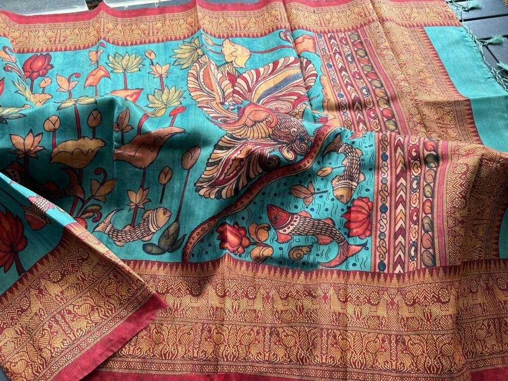 YNF LINEN KESH101 ANT122 SAREES WHOLESALE PRINTED LADIES KALAMKARI SAREES MANUFACTURER