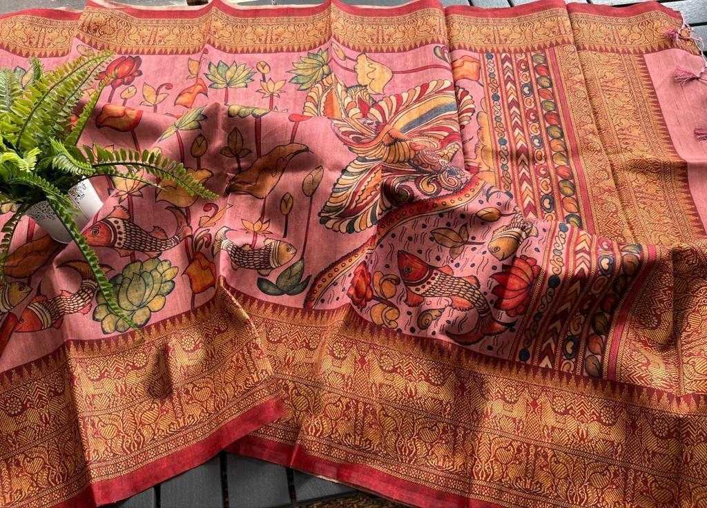 YNF LINEN KESH101 ANT122 SAREES WHOLESALE PRINTED LADIES KALAMKARI SAREES MANUFACTURER