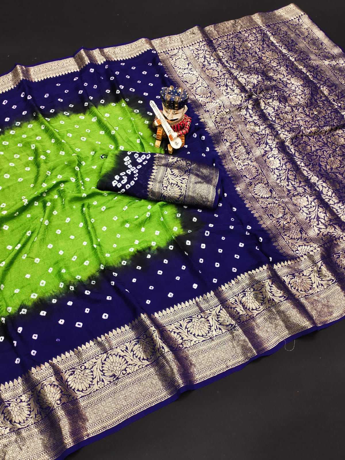 YNF BANDHANI SILK KESH194 Kanjivaram SILK SAREES WHOLESALE PRINTED BANDHANI BANDHEJ KANCHIPURAM ZARI BORDER SAREES MANUFACTURER