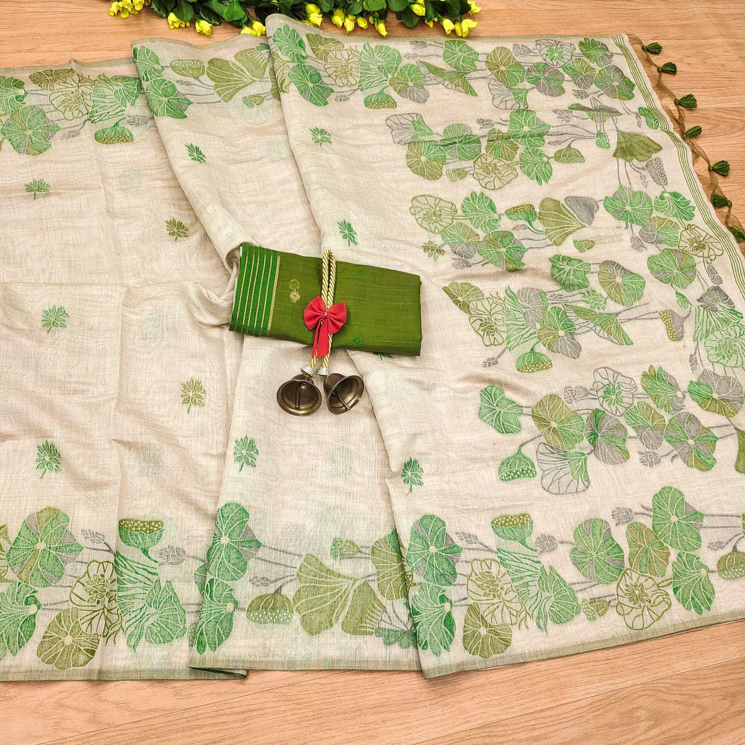 YNF COTTON KESH171 213 SAREES WHOLESALE PRINTED COTTON LINEN SAREES MANUFACTURER