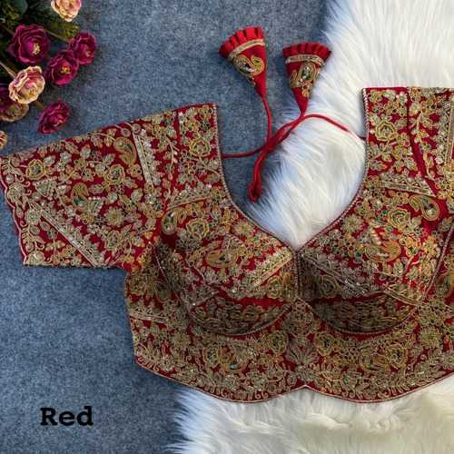 YNF GEORGETET KESH111 RRK28 READYMADE BLOUSE WHOLESALE V-NECK SEQUENCE EMBROIDERED DESIGNER BLOUSE MANUFACTURER