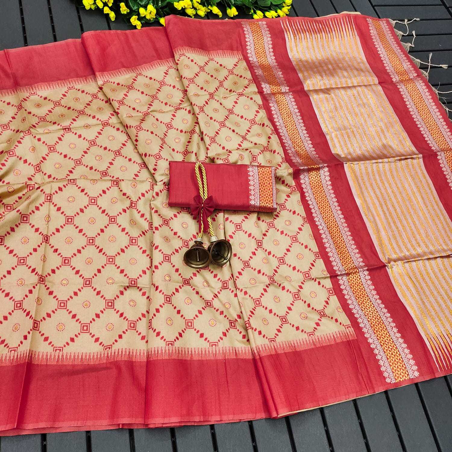 YNF HANDLOOM SILK KESH171 SALAR IKKAT 4 SILK SAREES WHOLESALE HANDLOOM TRADITIONAL IKAT SAREES MANUFACTURER