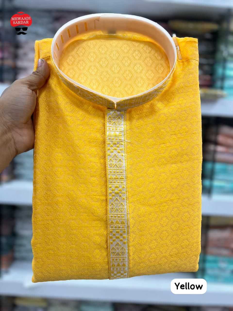 YNF JACQUARD INL  242 MENS WEAR WHOLESALE MENS KURTA MANUFACTURER