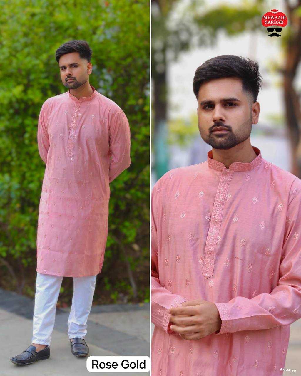 YNF PREMIUM SILK RIN125 RIWAAZ MENS WEAR WHOLESALE MENS KURTA PYJAMA MANUFACTURER