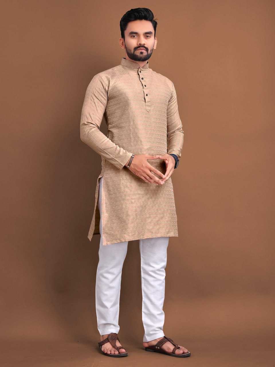 YNF PURE SOFT RIN111 POSHAK MENS WEAR WHOLESALE MENS KURTA PYJAMA MANUFACTURER