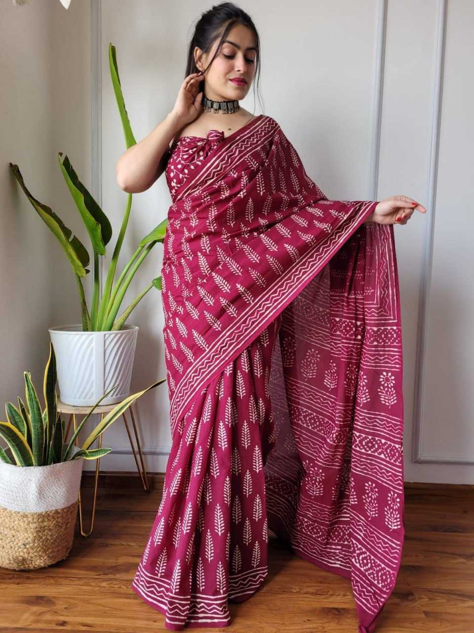 YNF SILK COTTON RIN145 AMBIKA SAREES WHOLESALE PRINTED COTTON LINEN LADIES BATIK SAREES MANUFACTURER