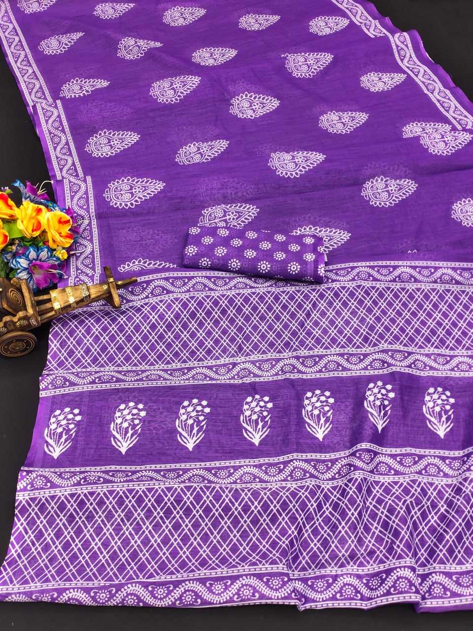 YNF SILK COTTON RIN145 VISHNU SAREES WHOLESALE PRINTED COTTON LINEN LADIES BATIK SAREES MANUFACTURER