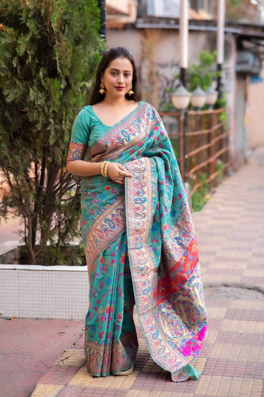 YNF SOFT KASHMIRI SILK KESH162 VRT49 SAREES WHOLESALE PRINTED KASHMIRI ZARI BORDER LIGHTWEIGHT ZARI SAREES MANUFACTURER