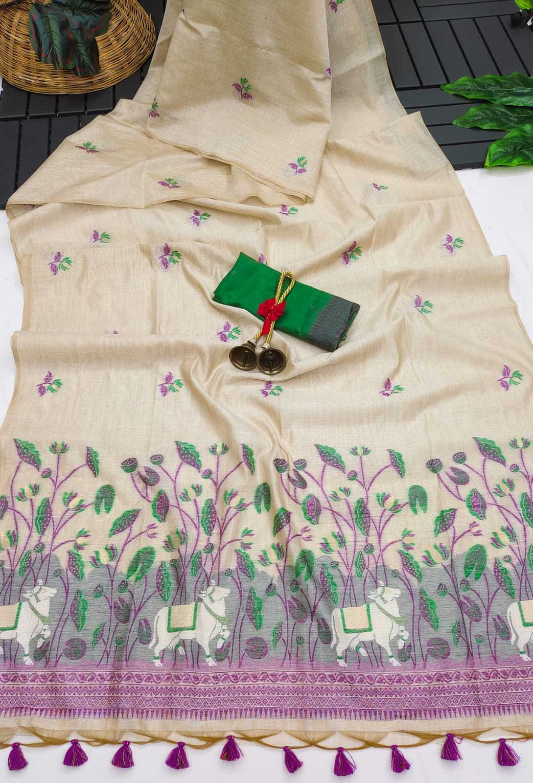 YNF SOFT MUGA SILK KESH165 MUGA SILK SAREES WHOLESALE SOFT SILK JAMDANI PRINTED SILK SAREES MANUFACTURER