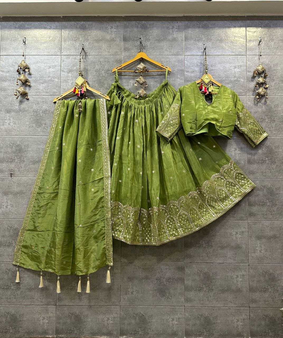 YNF TISSUE SILK KESH179 AHB17 LEHENGAS WHOLESALE TRADITIONAL SILK EMBROIDERED LEHENGAS MANUFACTURER