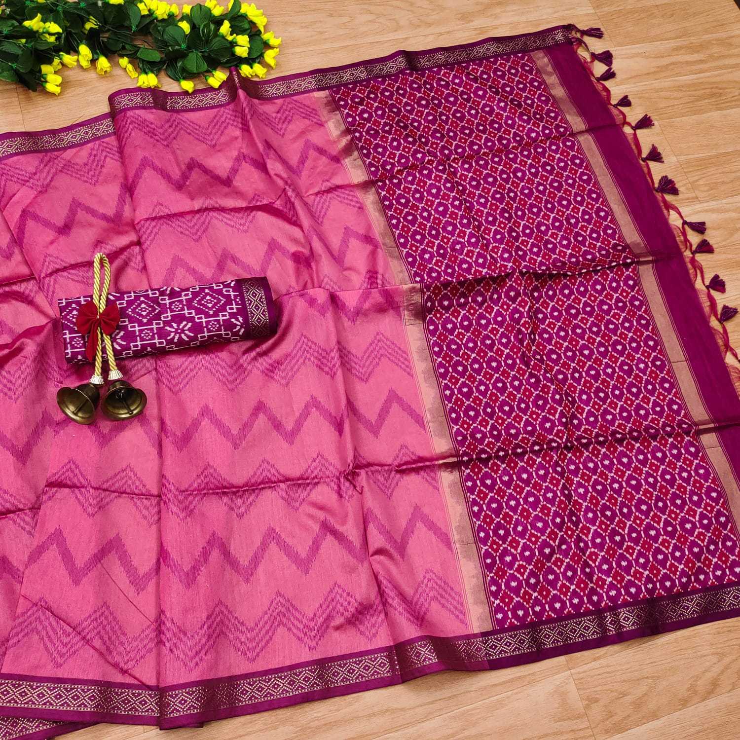 YNF TUSSAR SILK KESH171 YUKTI LERIYA SILK SAREES WHOLESALE SOFT SILK TUSSAR SILK TRADITIONAL SILK IKAT SAREES MANUFACTURER