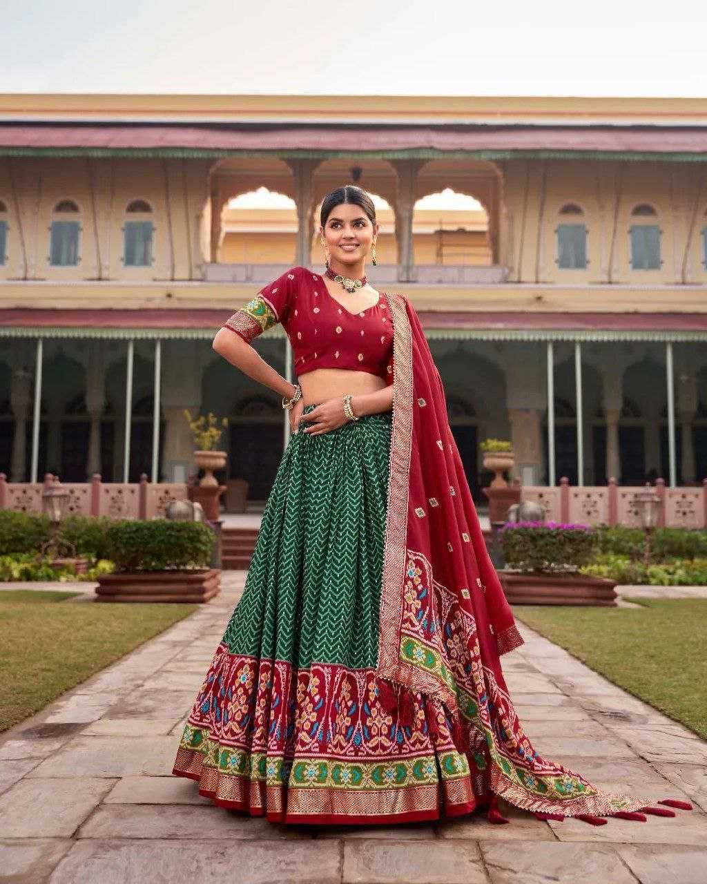 YNF TUSSAR SILK KESH187 LERIYA 2 LEHENGAS WHOLESALE TRADITIONAL SILK PRINTED LEHENGAS MANUFACTURER